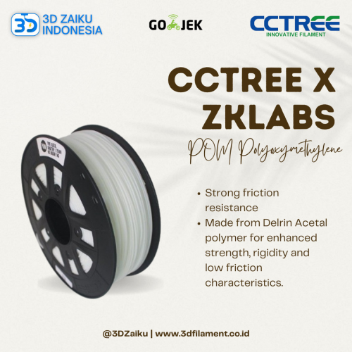 CCTree X ZKLabs 3D Filament POM Polyoxymethylene Bahan Import dari USA - CLEARANCE STOCK